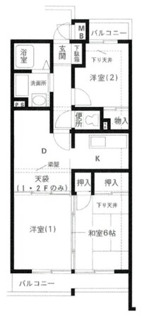 岩澤マンションの物件間取画像